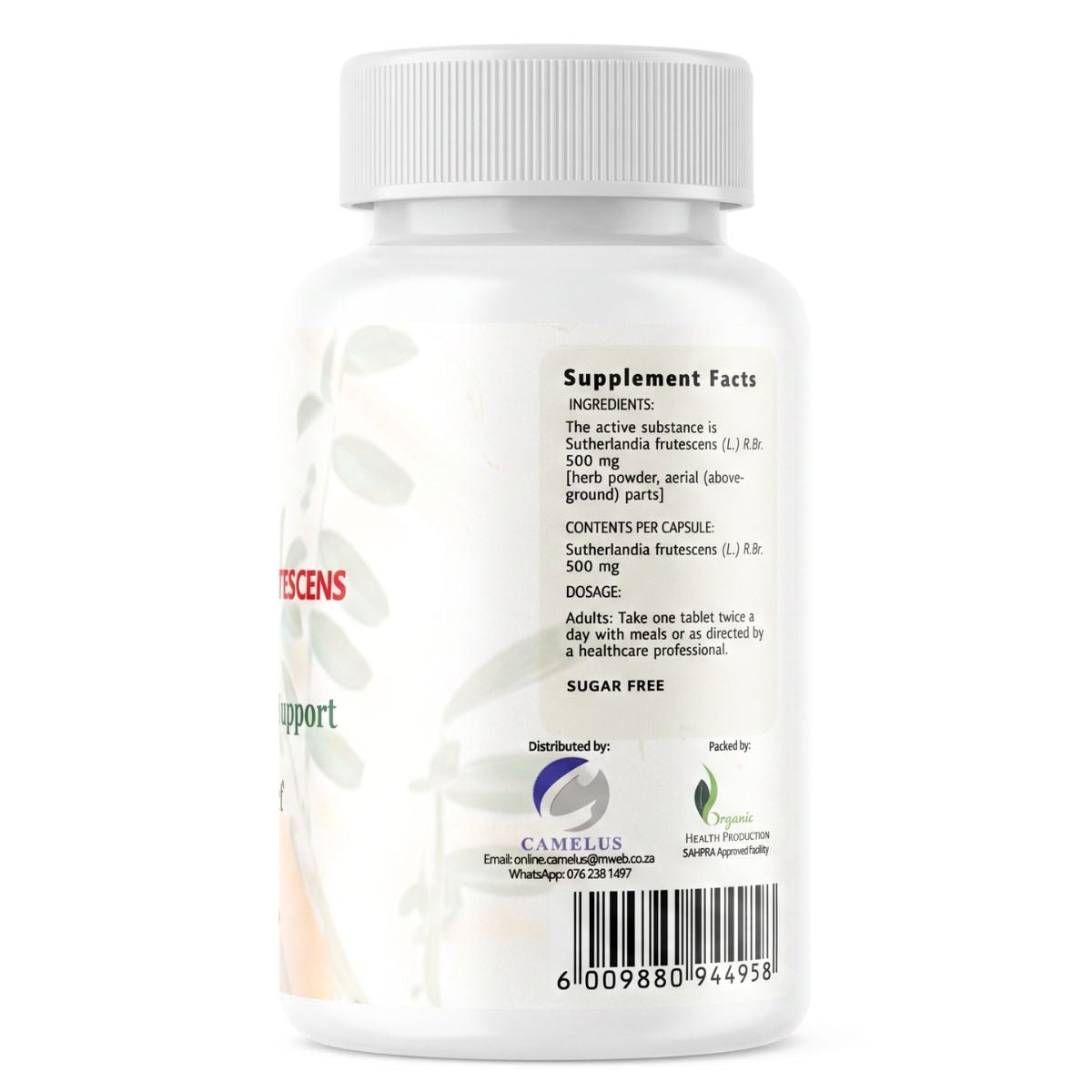 HuMin Speciality | Pure Sutherlandia (500mg Capsules) - Camelus - Powered by Sutherlandia (Cancer Bush)