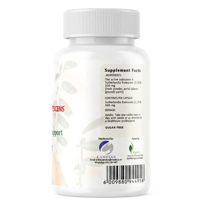HuMin Speciality | Pure Sutherlandia (500mg Capsules) - Camelus - Powered by Sutherlandia (Cancer Bush)
